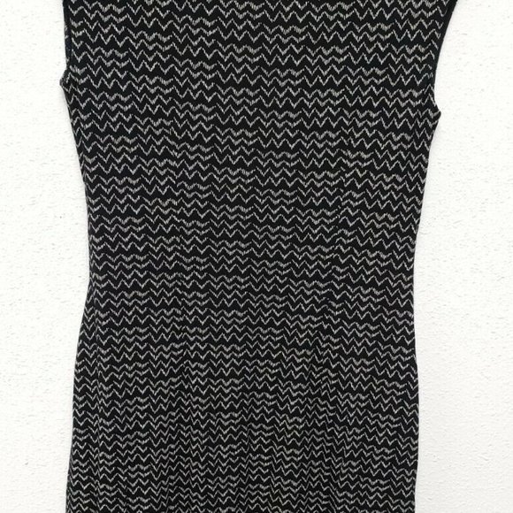 Ann Taylor LOFT Black Printed Dress Size Petite SM - Picture 5 of 6